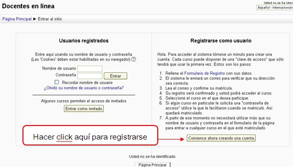 registrarse como usuario