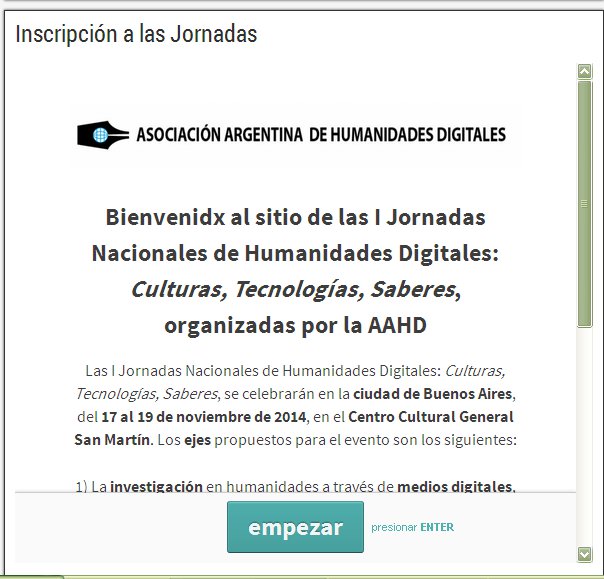I Jornadas de la Asociación Argentina de Humanidades Digitales: segunda circular